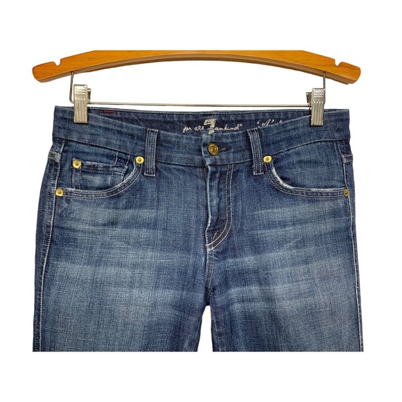 7 For All Mankind Womens 26 A-Pocket Bootcut Jeans Low Rise Medium Wash - Picture 3 of 8